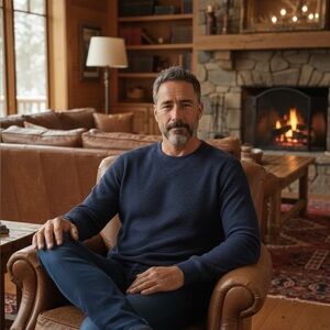 Banks Journal Dirty Denim Blue Long Sleeve Waffle Knit Shirt Size L  NWT